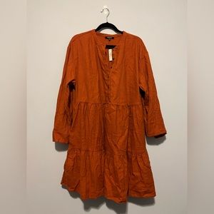 NWT Madewell flannel tiered dress